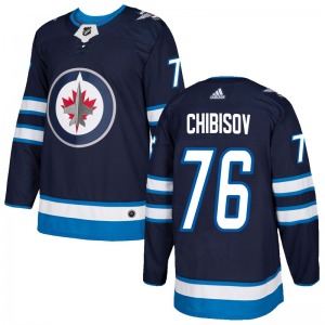 Andrei Chibisov Winnipeg Jets Adidas Authentic Navy Home Jersey