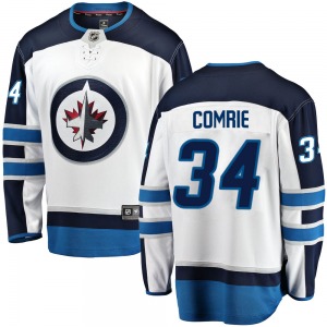 Eric Comrie Winnipeg Jets Fanatics Branded Breakaway White ized Away Jersey