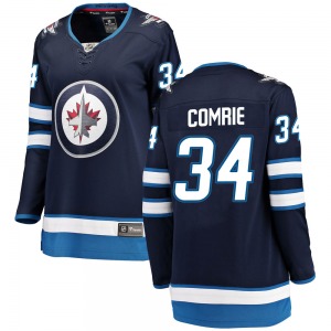 Women's Eric Comrie Winnipeg Jets Fanatics Branded Breakaway Blue ized Home Jersey