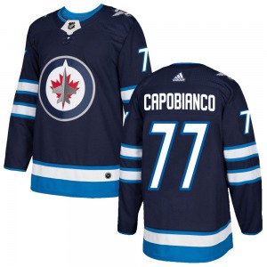 Youth Kyle Capobianco Winnipeg Jets Adidas Authentic Navy Home Jersey