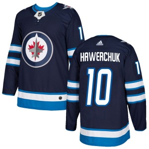Youth Dale Hawerchuk Winnipeg Jets Adidas Authentic Navy Home Jersey