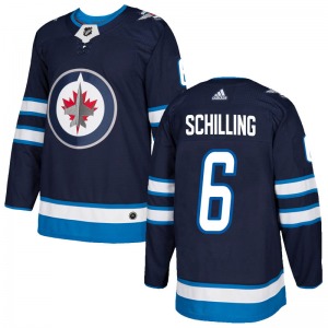 Youth Cameron Schilling Winnipeg Jets Adidas Authentic Navy Home Jersey