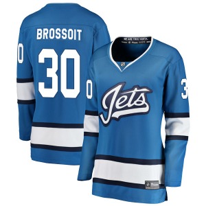 Women's Laurent Brossoit Winnipeg Jets Fanatics Branded Breakaway Blue Alternate Jersey