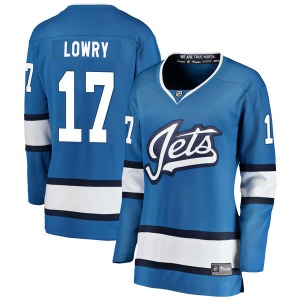 Women's Adam Lowry Winnipeg Jets Fanatics Branded Breakaway Blue Alternate Jersey