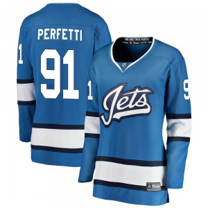 Women's Cole Perfetti Winnipeg Jets Fanatics Branded Breakaway Blue Alternate Jersey