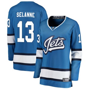 Women's Teemu Selanne Winnipeg Jets Fanatics Branded Breakaway Blue Alternate Jersey