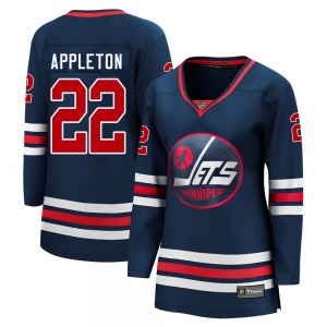 Women's Mason Appleton Winnipeg Jets Fanatics Branded Premier Navy 2021/22 Alternate Breakaway Player Jersey