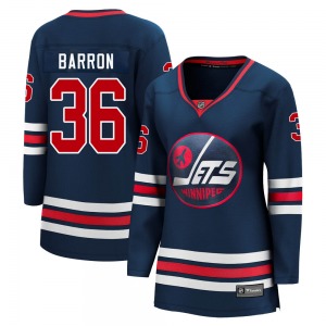 Women's Morgan Barron Winnipeg Jets Fanatics Branded Premier Navy 2021/22 Alternate Breakaway Player Jersey