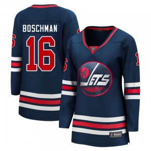 Women's Laurie Boschman Winnipeg Jets Fanatics Branded Premier Navy 2021/22 Alternate Breakaway Player Jersey