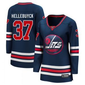 Women's Connor Hellebuyck Winnipeg Jets Fanatics Branded Premier Navy 2021/22 Alternate Breakaway Player Jersey
