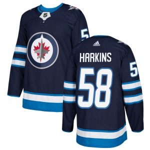 Jansen Harkins Winnipeg Jets Adidas Authentic Navy Jersey