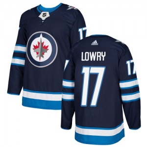 Youth Adam Lowry Winnipeg Jets Adidas Authentic Navy Blue Home Jersey
