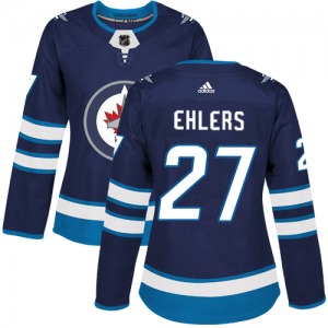 Women's Nikolaj Ehlers Winnipeg Jets Adidas Authentic Navy Blue Home Jersey