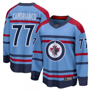 Youth Kyle Capobianco Winnipeg Jets Fanatics Branded Breakaway Light Blue Anniversary Jersey