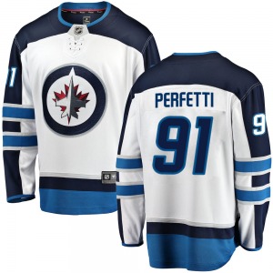 Cole Perfetti 91 Reverse Retro 2.0 2022 Winnipeg Jets White Jersey